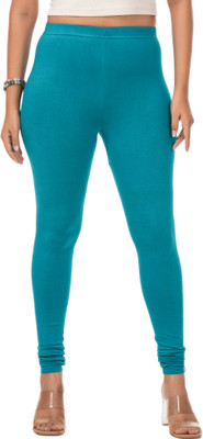 LoveiT Churidar  Western Wear Legging(Green, Solid)