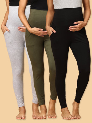 The Mom Store Ankle Length  Maternity Wear Legging(Multicolor, Solid)