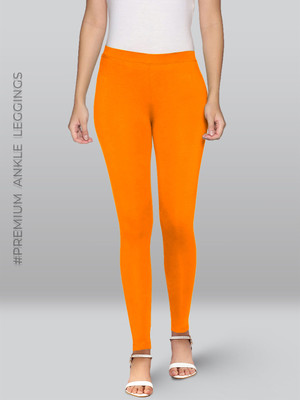 Lyra Ankle Length  Ethnic Wear Legging(Yellow, Solid)