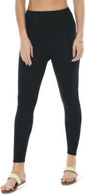 Fruba Ankle Length Western Wear Legging(Black, Solid)