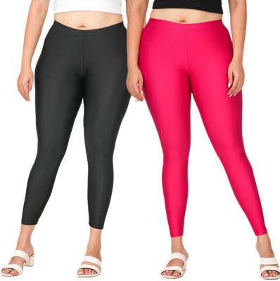 LoveiT Ankle Length Western Wear Legging(Black, Pink, Solid)