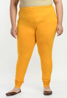 24Hour Fashion Churidar Length Ethnic Wear Legging(Yellow, Solid)