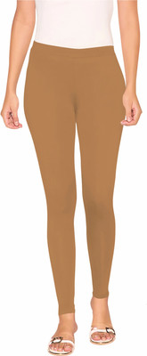 SRI CREATIONS Ankle Length  Western Wear Legging(Gold, Solid)