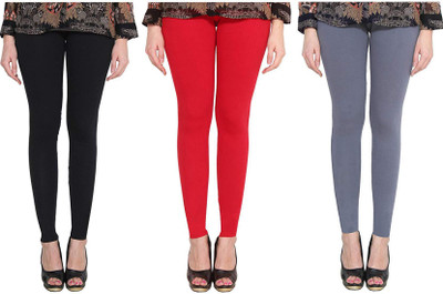 SwaNit Ankle Length  Western Wear Legging(Red, Black, Grey, Solid)