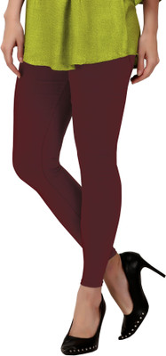 nilkanth Ankle Length Ethnic Wear Legging(Maroon, Solid)