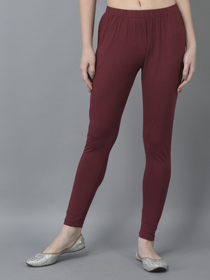 Dollar Missy Ankle Length Western Wear Legging(Brown, Solid)