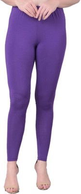 Comfort Lady Ankle Length  Ethnic Wear Legging(Purple, Solid)