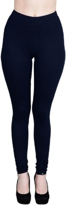 Bleualps Churidar  Western Wear Legging(Dark Blue, Solid)