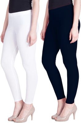 Lyra Ankle Length  Ethnic Wear Legging(Black, White, Solid)