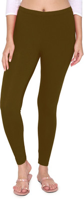 VAMI Ankle Length  Ethnic Wear Legging(Brown, Solid)