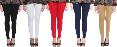 Clarita Ankle Length Western Wear Legging(Black, White, Red, Dark Blue, Brown, Solid)