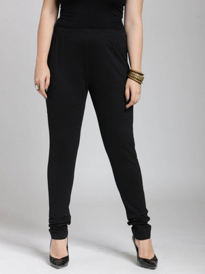 PLUSS Churidar  Western Wear Legging(Black, Solid)