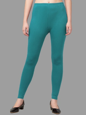 Trend Level Ankle Length  Western Wear Legging(Light Blue, Solid)