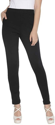 aksa Ankle Length  Ethnic Wear Legging(Black, Solid)