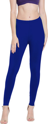 Presta Ankle Length Western Wear Legging(Dark Blue, Solid)