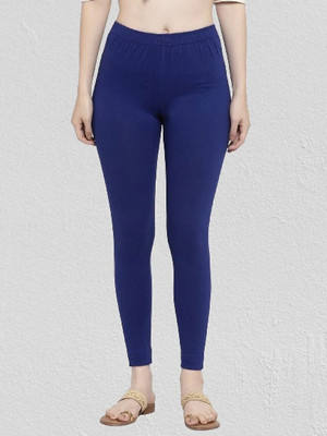 ABE Ankle Length Western Wear Legging(Blue, Solid)