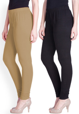 Lyra Ethnic Wear Legging(Beige, Black, Solid)