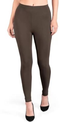 HEGY Ankle Length Western Wear Legging(Brown, Solid)