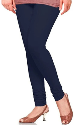 Divya Hub Churidar  Western Wear Legging(Dark Blue, Solid)