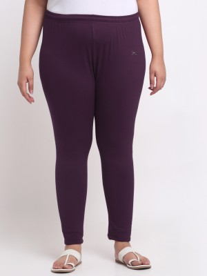 Trend Level Churidar Length Western Wear Legging(Purple, Solid)