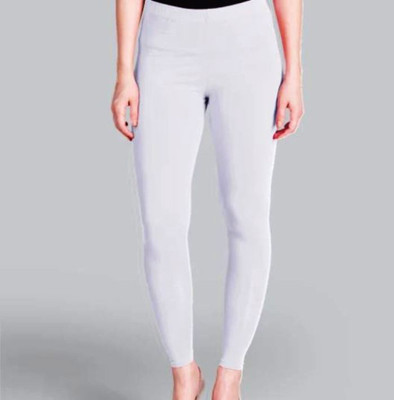 Lyra womens wear Ankle Length  Western Wear Legging(White, Solid)