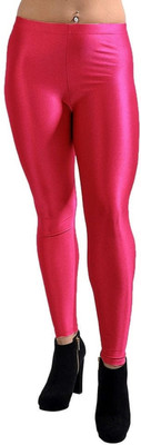 Leshroo Ankle Length  Western Wear Legging(Pink, Solid)