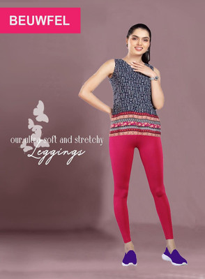 BEUWFEL Ankle Length Western Wear Legging(Black, Solid)