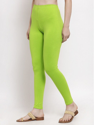 ABE Ankle Length Western Wear Legging(Green, Solid)