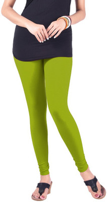 LUX LYRA Churidar  Ethnic Wear Legging(Green, Solid)