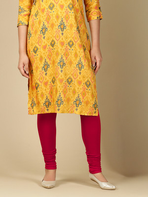 LUX cozi Churidar  Western Wear Legging(Pink, Solid)