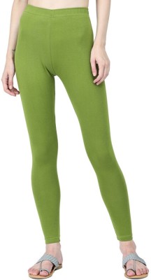 Robinbosky Ankle Length Ethnic Wear Legging(Green, Solid)