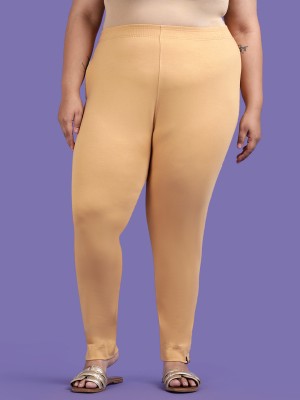 TWIN BIRDS Ankle Length Western Wear Legging(Beige, Solid)