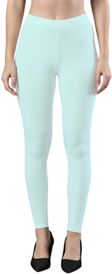 femmora Ankle Length Ethnic Wear Legging(Light Blue, Solid)