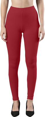 femmora Ankle Length Ethnic Wear Legging(Red, Solid)