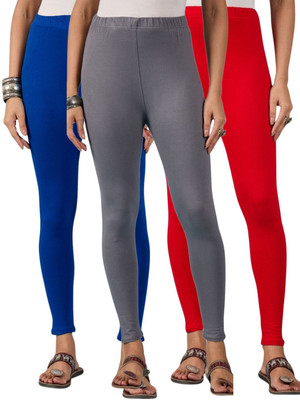 DIMPY GARMENTS Ankle Length Western Wear Legging(Blue, Red, Grey, Solid)