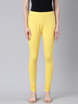 DIXCY SCOTT SLIMZ Churidar Length Western Wear Legging(Yellow, Solid)