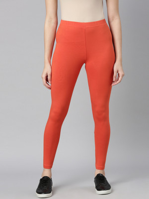 DIXCY SCOTT SLIMZ Ankle Length  Western Wear Legging(Orange, Solid)
