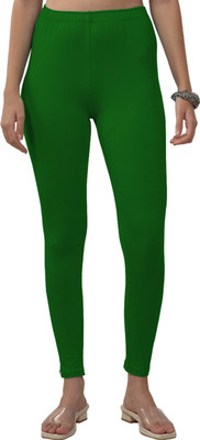 Lyra Ankle Length  Ethnic Wear Legging(Green, Solid)