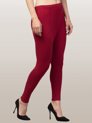 HouseOfCommon Western Wear Legging(Maroon, Solid)