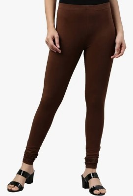 assam Churidar  Western Wear Legging(Brown, Solid)