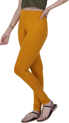 Karelex Churidar  Western Wear Legging(Yellow, Solid)