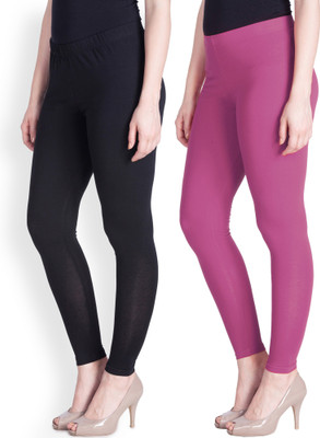 Lyra Ethnic Wear Legging(Black, Pink, Solid)