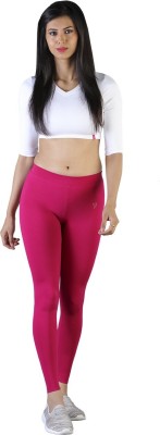 TWIN BIRDS Ankle Length  Western Wear Legging(Pink, Solid)