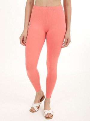 FLY BIRDS Ankle Length Western Wear Legging(Pink, Solid)