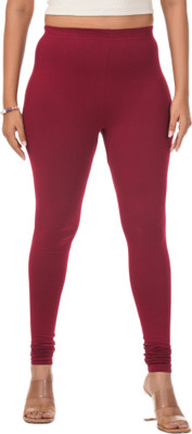 LoveiT Churidar  Western Wear Legging(Maroon, Solid)