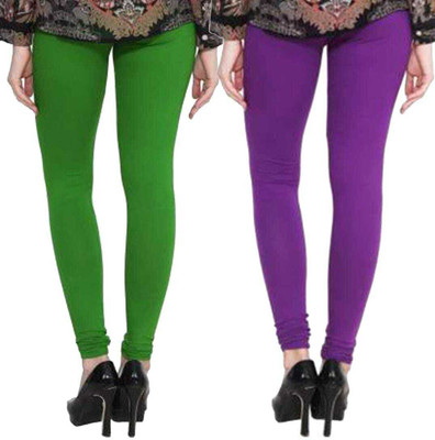 AK ULTIMATE Ankle Length Ethnic Wear Legging(Green, Purple, Solid)