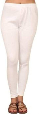 LEEVAJ WORLD Footed  Winter Wear Legging(White, Solid)