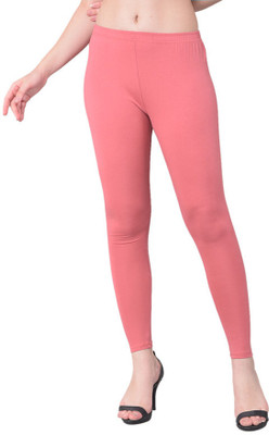 Comfort Lady Ankle Length  Ethnic Wear Legging(Red, Solid)