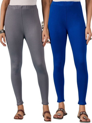 DIMPY GARMENTS Ankle Length Western Wear Legging(Blue, Grey, Solid)