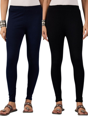 DIMPY GARMENTS Ankle Length Western Wear Legging(Dark Blue, Black, Solid)